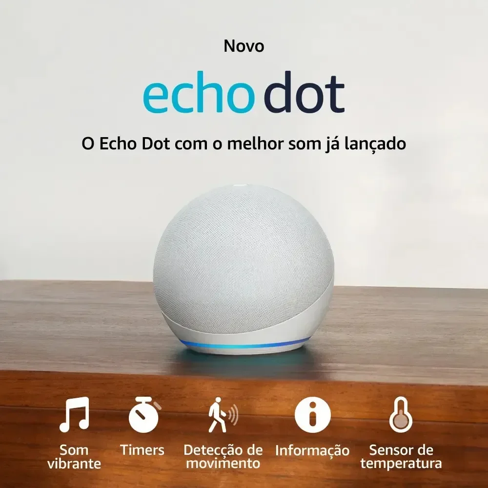 Echo Dot 5ª Geração com Alexa Amazon Bivolt Branco
