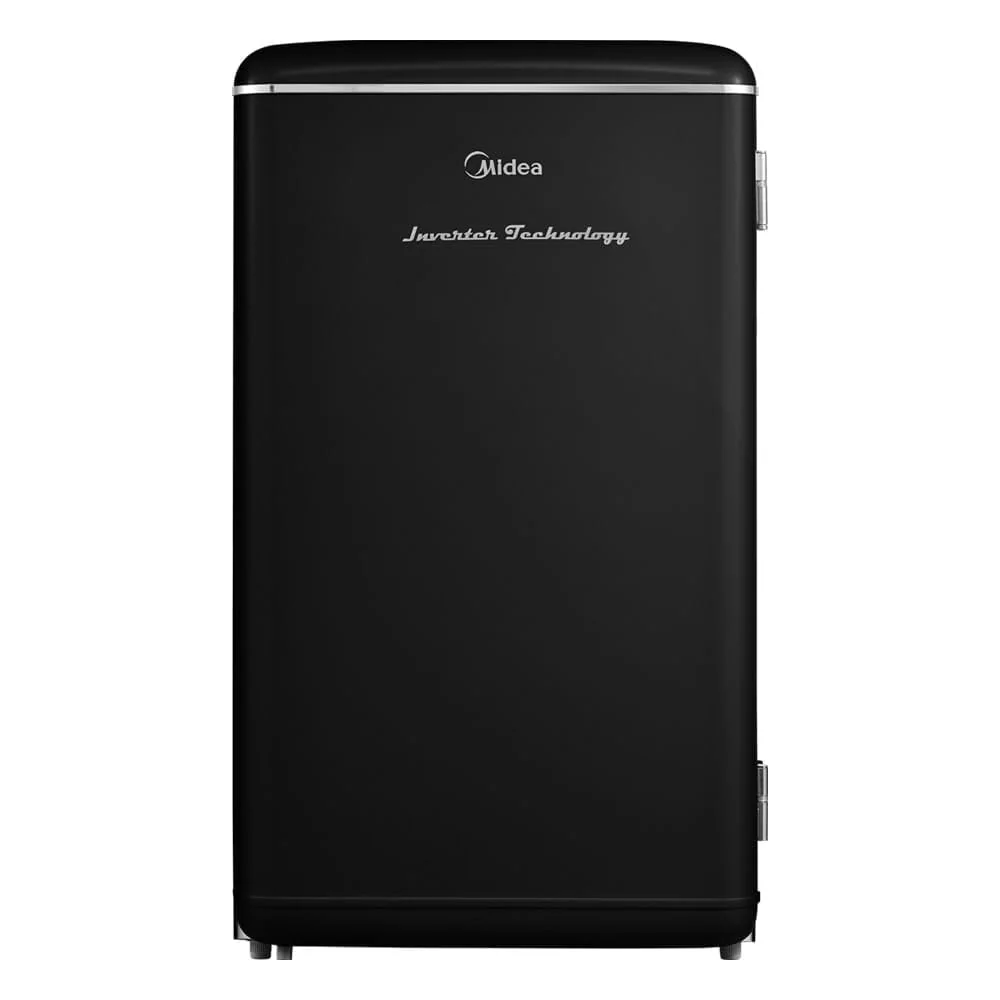 Frigobar Retrô 93 litros Preto Inverter Bivolt Midea