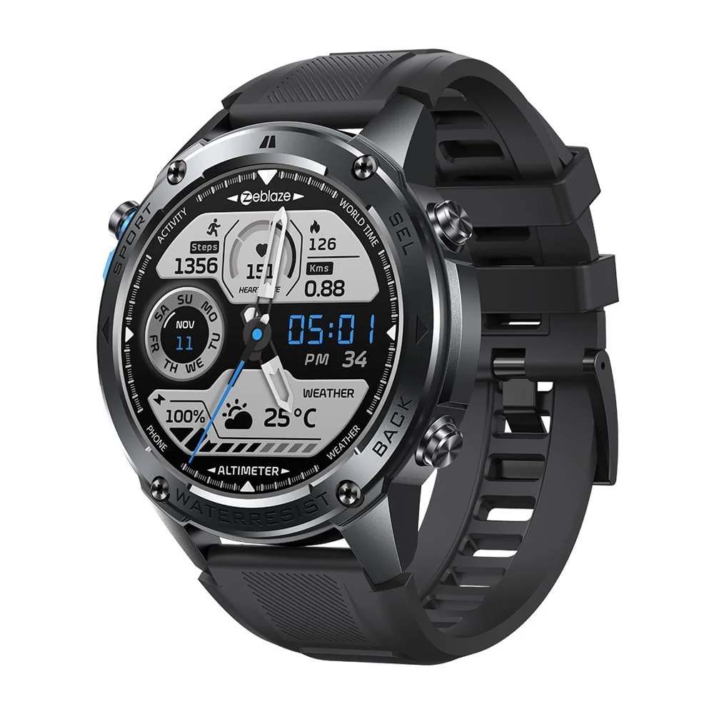 Smartwatch Zeblaze Stratos 2 Ultra Relogio Inteligente Masculino Relógio Inteligente, GPS 170+, 10ATM a Prova d'Agua, Chamadas Bluetooth,Android Smart Watch for Android IOS