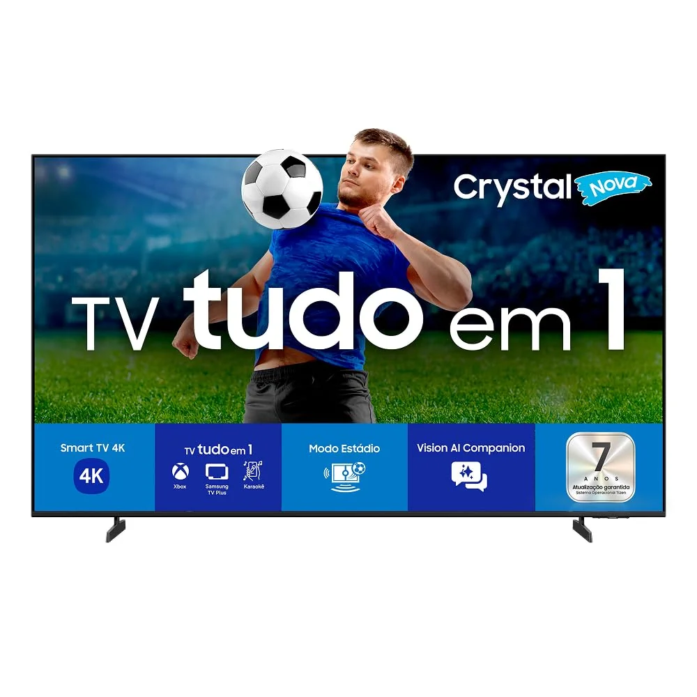 Samsung Smart TV 70" Crystal UHD 4K U8500F 2025, Xbox Cloud Gaming, Canais Gratuitos, 7 Anos de Atualização, AI Energy Mode, Alexa integrada