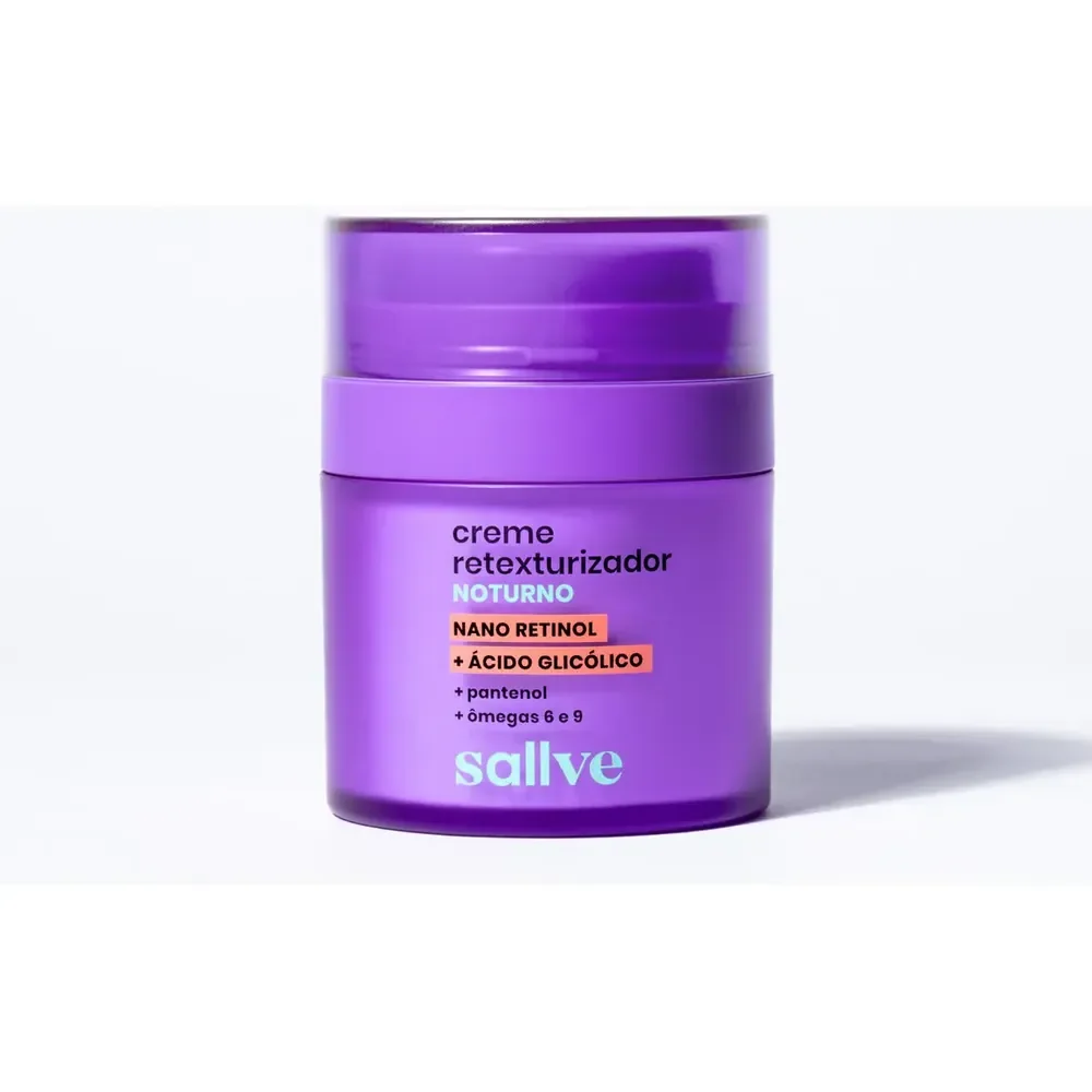 Cuidado Facial Creme Retexturizador Noturno 30g Sallve Noite Madura