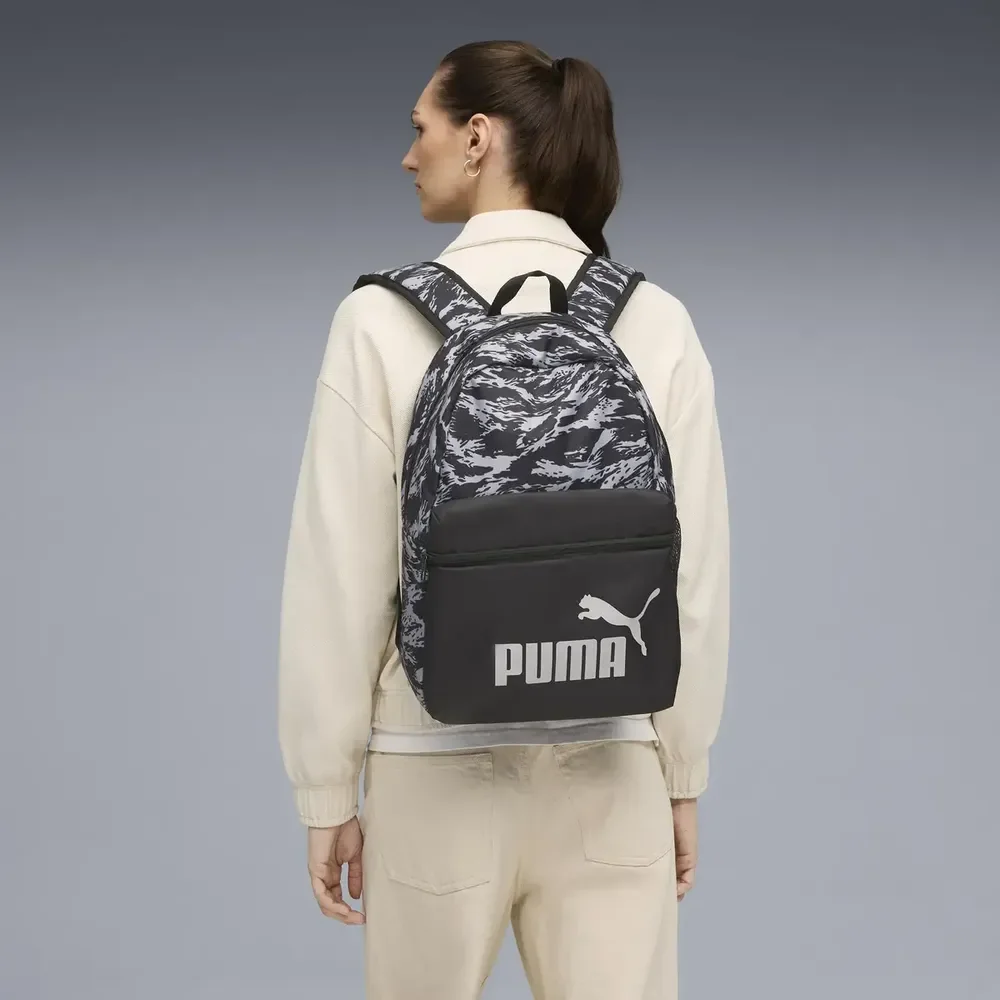 Mochila Phase 22l Puma Preto/cinza Estampado